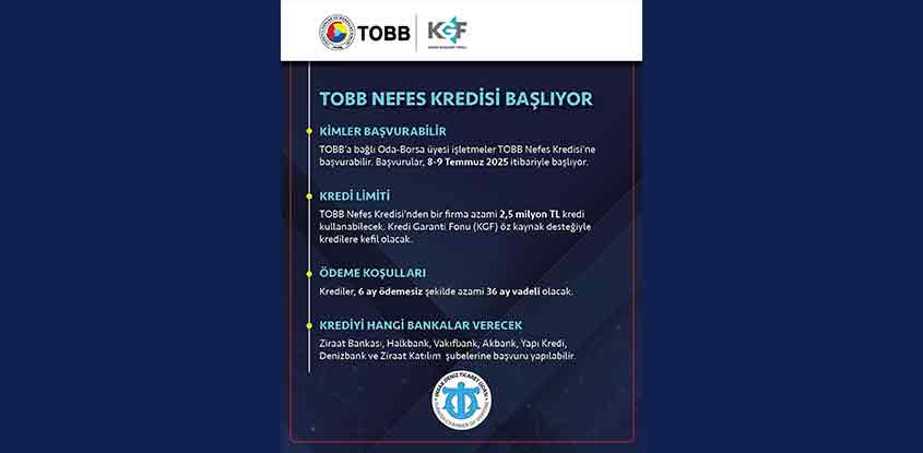 TOBB Nefes Kredisi Başlıyor