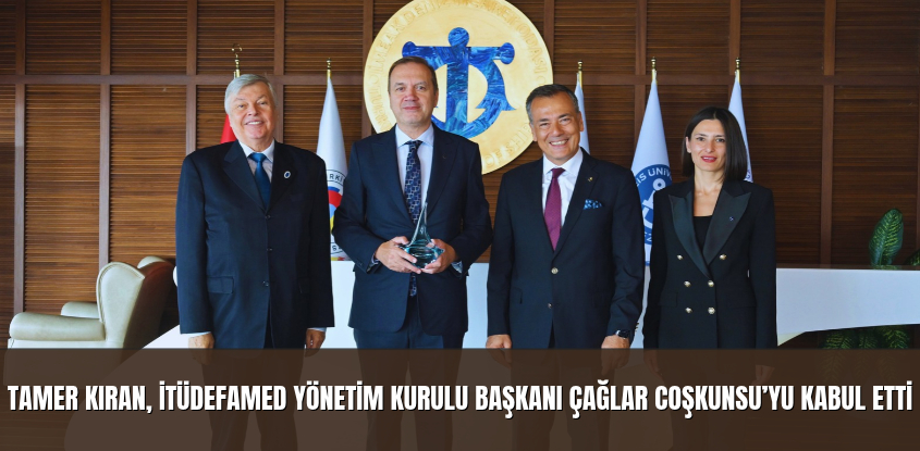 Tamer Kıran, İTÜDEFAMED Yönetim Kurulu Başkanı Çağlar Coşkunsu’yu Kabul Etti