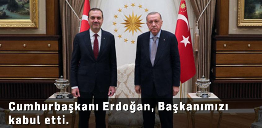 Cumhurbaşkanı Erdoğan, Başkanımızı kabul etti.
